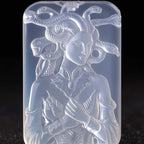 Zurah-Ma'yal The Mother of Molting Chalcedony Carved Pendant Necklace
