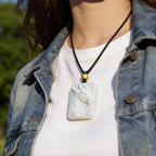 Handcarved Moon-Beast Pendant | Cthulhu Mythos Inspired Jewelry | White Porcelain Dragon Necklace for Cosmic Horror Fans