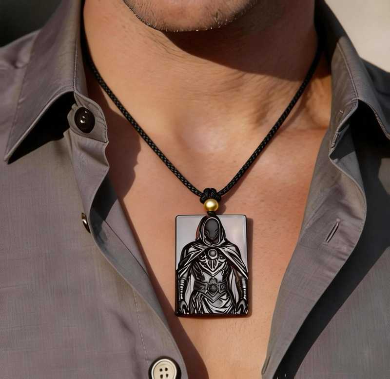 Unisex Gothic Hastur King in Yellow Pendant | Dark Fantasy Lovecraft Horror Occult Necklace