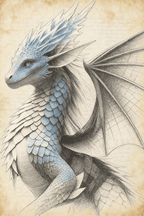 Byakhee Hand-Carved Icy Chalcedony Baby Dragon Pendant Necklace - Translucent White Agate Fantasy Winged Dragon Amulet for Women & Men, Gothic Mystical Jewelry Gift for Dragon Lovers