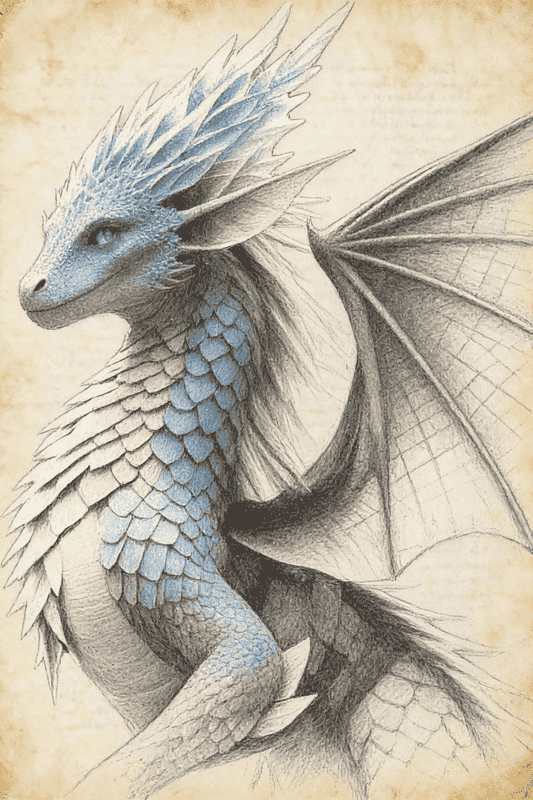 Byakhee Hand-Carved Icy Chalcedony Baby Dragon Pendant Necklace - Translucent White Agate Fantasy Winged Dragon Amulet for Women & Men, Gothic Mystical Jewelry Gift for Dragon Lovers