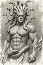 Yig "Father of Serpents" Carved Pendant | Unique Lovecraftian Great Old Ones Gift
