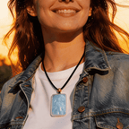 Cthulhu Mythos Ayi'ig "God of Venomous Wrath" Serpent God Icy Opalite Pendant - Great Old Ones Jewelry